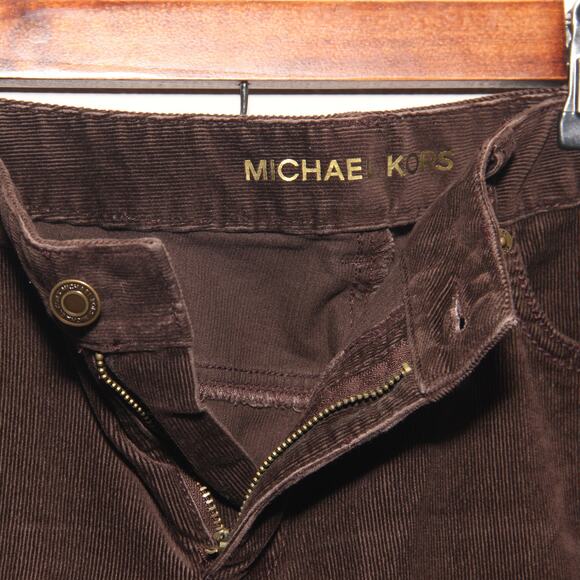 Michael Kors Brown Corduroy Flare Jeans Size 12 - Picture 7 of 8